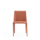 Manhattan Comfort Paris 18.11" Modern Faux Leather Upholstered Dining Chair - Clay - Set of 2-100% Tailored Upholstery from Top to Bottom. Legs Included