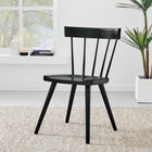 Modway Sutter Wood Dining Side Chair - Black-Splayed Wood Legs