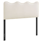 Modway Athena Stain-Resistant Performance Velvet King Size Headboard - Alabaster-Stain-Resistant Performance Velvet