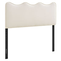 Modway Athena Stain-Resistant Performance Velvet King Size Headboard - Alabaster-Stain-Resistant Performance Velvet