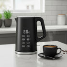 JS Gourmet 1.7 L LED Smart Digital Electric Kettle - Black-Rapid boil