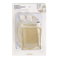 U Brands Magnetic Locker Accessory Kit - Gold Wire Marble - 6 Pack-Locker organizer value pack includes 1 magnetic metal cup, 2 magnets, 1 magnetic mirror, 1 magnetic whiteboard with premium magnetic dry erase surface, 1 magnetic dry erase marker with built-in eraser