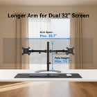 ShoppingAll Dual LCD LED Monitor Mount Stand with 2 Adjustable Arms for 13"-32" Monitors - Black-7