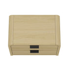 Manhattan Comfort Grace 28" Modern Nightstand 2-Piece Set - Natural Oak/Black-17" L x 28" W x 20" H