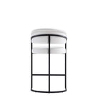 Manhattan Comfort Augusta 22.8" Modern Leatherette Upholstered Counter Stool - White-21.7" L x 22" W x 38.2" H