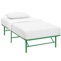 Modway Horizon Stainless Steel Twin Bed Frame - Green-Modern Platform Bed Frame