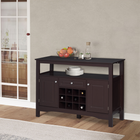 HOMCOM 46" Sideboard Buffet Cabinet with Built-in Wine Rack & Drawer - Espresso-Storage racks can be removed based on your selection