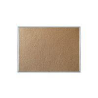 Quartet Economy Cork Bulletin Board - Silver Aluminum Frame - 48" x 36"-Economy cork board