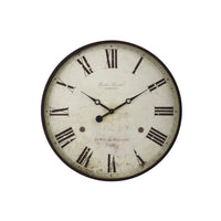 Monarch Specialties Clocks 20" Round Wall Clock - Antique Brown -A simple and trending 20" round wall clock in antique brown adds a decorative antique touch to any space