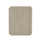 Manhattan Comfort Evelyn 32" Modern 3-Drawer Nightstand - Natural-Home Assembly Required. All Hardware Included