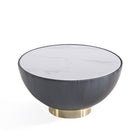 Manhattan Comfort Anderson 28.15" Modern Leatherette Upholstered Coffee Table - Grey-Mix and Match with Manhattan Comfort End Tables