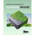 UGREEN Nexode Pro 160W 4-Port GaN USB-C/USB-A Charger-Overall Dimensions: 2.76"H x 2.76"W x 1.3"D