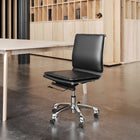 Zuo Lider Plus Armless Office Chair - Black-Chair Weight Capacity: Supports up to 285 lb