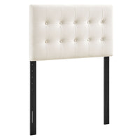 Modway Emily Stain-Resistant Performance Velvet Twin Size Headboard - Alabaster-Stain-Resistant Performance Velvet
