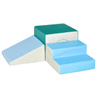 Qaba Toddlers Foam 4-Piece Play Set - Multicolor-Practices climbing, crawling, and sliding 