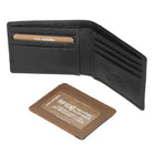 Club Rochelier Men's Billfold Wallet with Removable Card Holder - Black/Tan Combo-2 Slot pockets