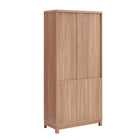 Manhattan Comfort Jodie 31" Mid-Century Modern Bookcase - Maple - Set of 3-Lifted Frame Manufactured Wood Legs for Fashion and Durability