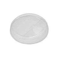 Eco-Packaging Flat Lid with Large Sippy Hole - 98mm - 1000 Pack-Made from 100% renewable resources. Certified by BPI and meet ASTM standards.
