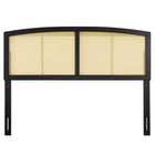 Modway Halcyon Cane Full Headboard - Black-Interchangeable Bed Frame Options