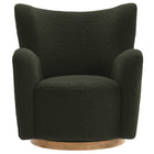 Modway Montrose Wingback Sherpa Swivel Accent Chair - Fern Walnut-7