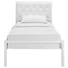 Modway Mia Vinyl Twin Bed - White -8