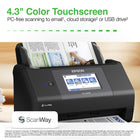 Epson WorkForce ES-590W Wireless Desktop Colour Duplex Document Scanner-12x Faster Double-Sided Scanning - Single-step technology quickly captures both sides of a document in a single pass at up to 45 ppm