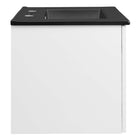 Modway Maybelle 24" Wall-Mount Bathroom Vanity - White/Black-Dual Soft-Close Doors