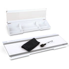 Quartet Flip-Top Glass Dry-Erase Desktop Pad - 18" x 6" - White Surface-ENHANCED ORGANIZATION: Maximize desk space by placing the angled pad between your keyboard and monitor.