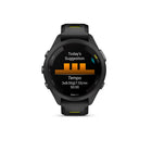 Garmin Forerunner 265S GPS Running and Triathlon Smartwatch - Black Bezel, Case - Black/Amp Yellow Silicone Band-Using indicators such as HRV status, recent exercise history and performance, get insight into overall effort with training status - and know whether you're training productively, peaking or strained (data presented is intended to be a close estimation of metrics tracked)