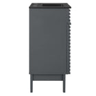 Modway Render 18" Bathroom Vanity - Grey/Black-Integrated Countertop