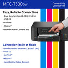 Brother INKvestment Tank MFC-T580DW Wireless Inkjet All-in-One Printer - Colour - Up to 3 Years of In-Box Ink-For customer service, visit www.brother.ca/support-center