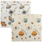 Qaba Baby Play Mat 77" L x 69" W - Extra Large Double Sided Foldable Crawling Mat, Astronaut & Planet Theme-Double-sided astronaut & planet-themed baby play mat sparks curiosity and learning 