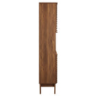 Modway Render Tall Bathroom Storage Cabinet - Walnut-Assembly Required