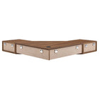 Modway Transmit 47" Wall Mount Corner Walnut Office Desk - Walnut White-Wood Grain Laminate