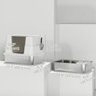 PawHut Large Stainless Steel Cat Litter Box with Lid - 23.7" L x 15.8" D - Light Grey-Dual entry design with top step reduces litter tracking and mess 