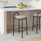 Zuo Sisal Counter Stool - Beige Tweed - Set of 2-Dimensions: 15.7" L x 17.3" W x 30.5" H
