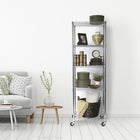 Seville Classics 5-Tier NSF Commercial Grade Steel Wire Shelving - 24" L x 18" W x 72" H -4,000 lb total weight capacity for entire shelving unit on levelling feet, evenly distributed