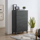Modway Render 5-Drawer Dresser Chest - Charcoal-Smooth Wood Grain Laminate
