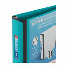 Staples Better Binder - 2" - Teal-Framed clear window makes these ideal for use as presentation binders