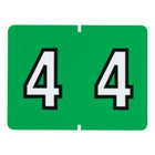 Pendaflex Numeric End Tab Light Green Filing Labels - 4 - 500 Pack-Compatible with DataFile L8700 series labels