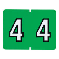 Pendaflex Numeric End Tab Light Green Filing Labels - 4 - 500 Pack-Compatible with DataFile L8700 series labels
