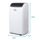 BLACK+DECKER 12,000 BTU Portable Air Conditioner with Remote Control-Three-in-One Unit: Our 8,000 BTU DOE (12,000 BTU ASHRAE 128) air conditioner also functions as a dehumidifier& fan. This portable air conditioner has a full function remote control & top
mounted control panel with LED display
