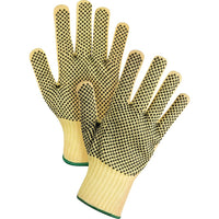 Zenith Safety String Knit Gloves With Dots - Size Large/9 - 7 Gauge - 12 Pack-Coating PVC