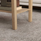 HOMCOM 2 Tier Coffee Table with Storage Shelf for Living Room - Natural Wood-Material: MDF, Honeycomb Panel