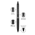 uni-ball 207 Plus Retractable Gel Pens 70456 - 0.7mm - Black - 3 Pack-0.7mm Medium Point