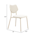 Zuo Zeal Dining Chair - Light Grey/Beige - Set of 4-6