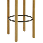 Modway Fable Boucle Fabric Bar Stools - Oak Ivory - Set of 2-Assembly Required