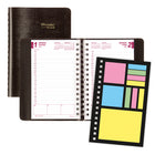Brownline 2026 PlannerPlus Daily Planner with Sticky Notes - 8" x 5" - Black - English-12-Month: January 2026 to December 2026