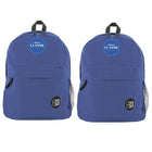 BAZIC Products Classic 17" Backpack - Blue - 2 Pack-One large main compartment and small front compartment with zipper closure
