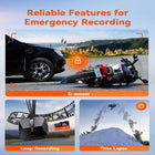 Vantrue F1 4K Dual Motorcycle Dash Cam with 64 GB SD Card-Fully sealed cameras and accessories allow reliable recording during various weather and road conditions